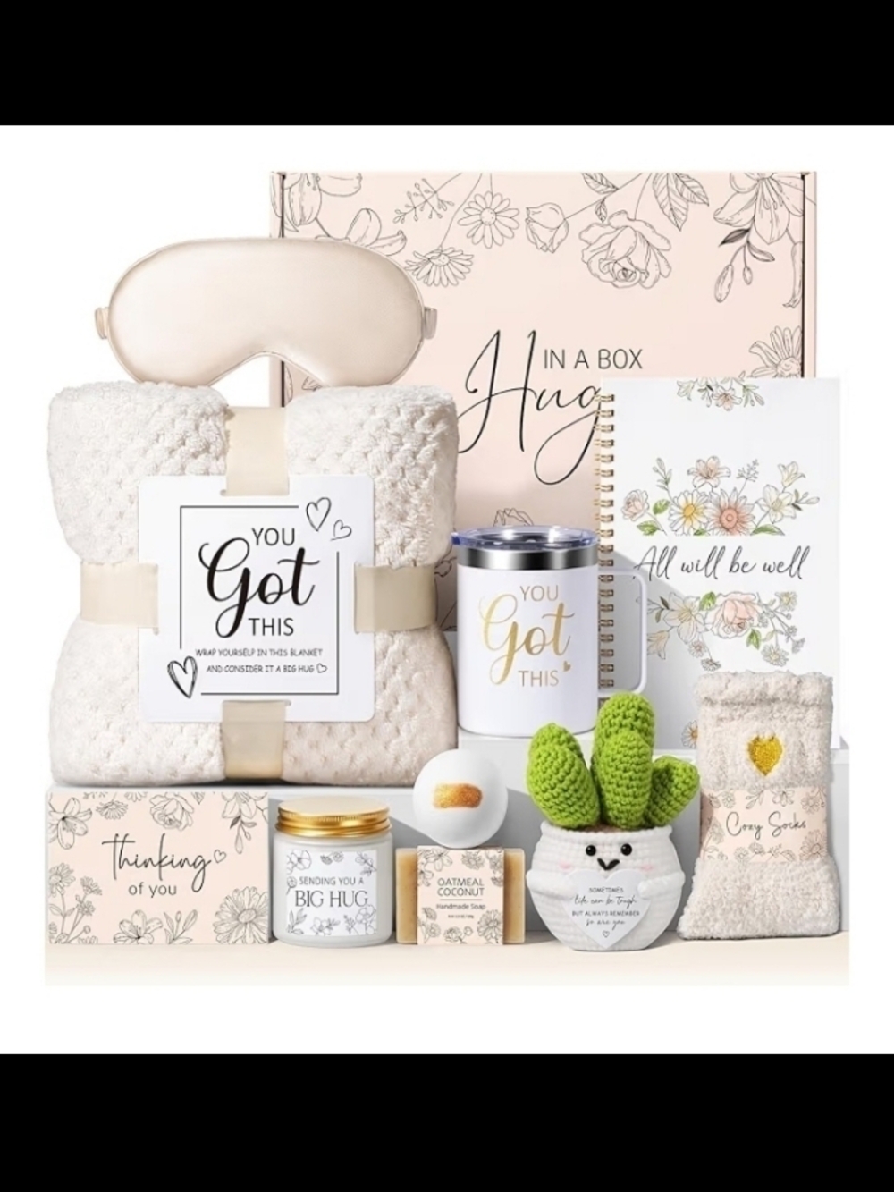 You Got This Spa Gift Set - Cream Relaxation Bundle 11 Pieces - Huge!
